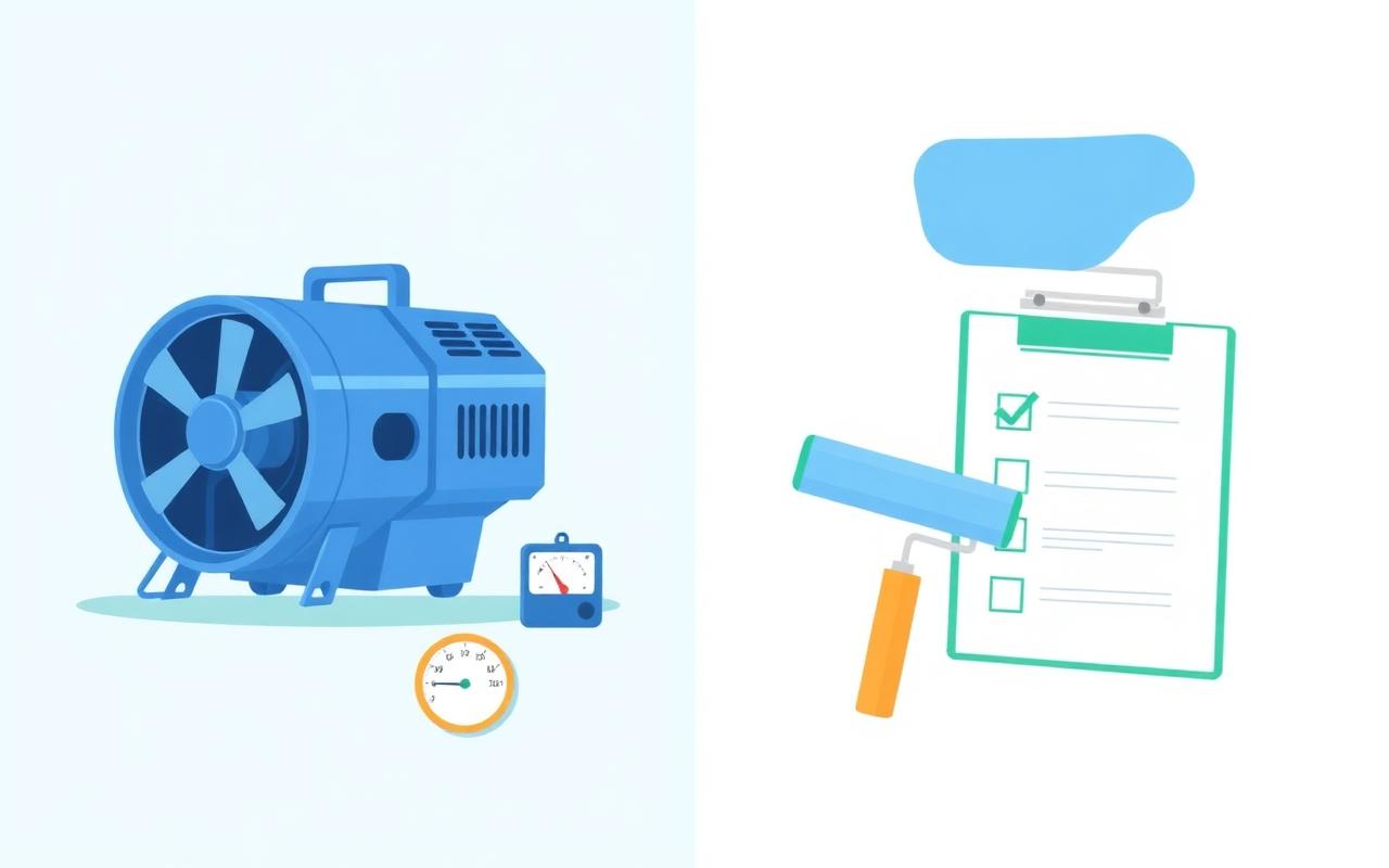 Checklist comparing water mitigation and restoration scope